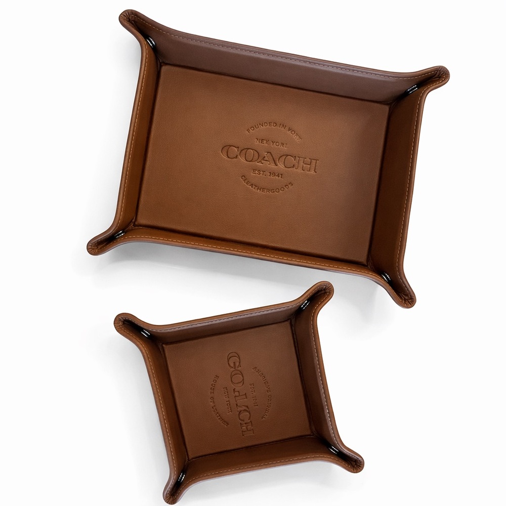 Coach Tan Leather Valet Tray - Picture 3 of 3
